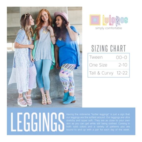 LuLaRoe Hummingbird Leggings Red One Size NWOT - Picture 4 of 4